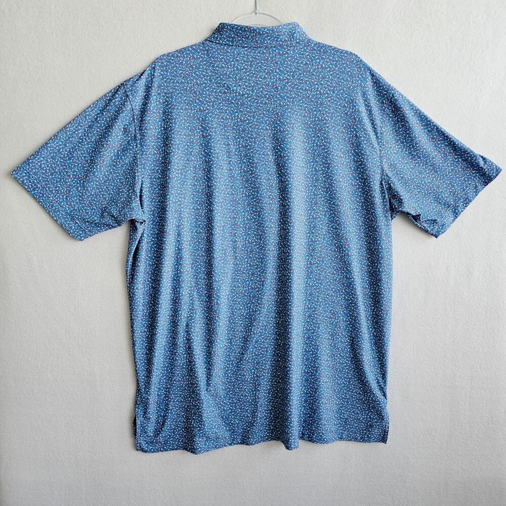 Peter Millar XL Summer Comfort The National Polo Shirt Short Sleeve Blue Birds - Picture 4 of 8